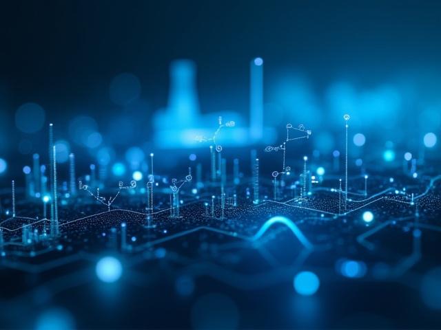 Grafische Darstellung einer komplexen Lieferkette mit Warenströmen